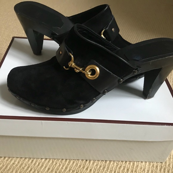 Coach Felicia black suede mule clog - Picture 2 of 2